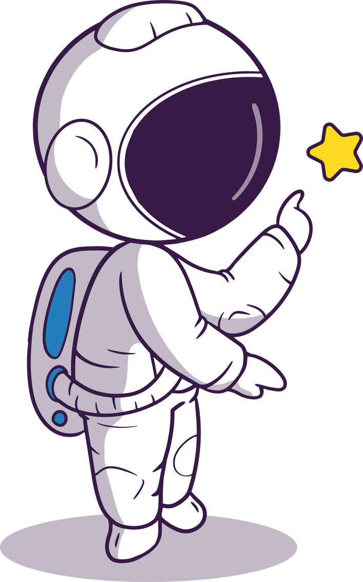 astronaut touching star